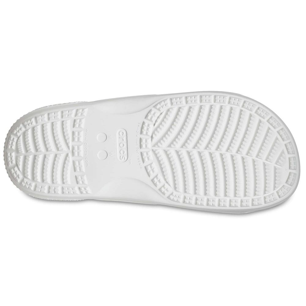 Silver / White Men's Crocs Classic Glitter Sandals | NZ 1236FDNM